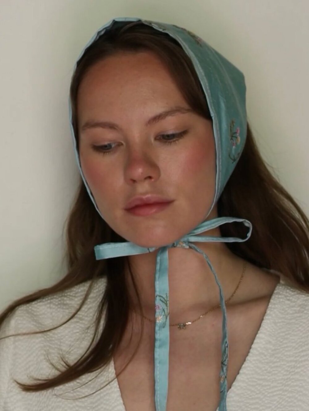 Multicoloured Local Woman Silk Triangle Scarf